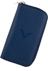 Visconti Three Pen Carrying Cases in Blue