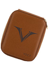 Visconti Six Pen Carrying Cases in Cognac