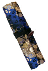 Midnight Sakura Taccia Kimono 4 Pen Roll (Small) Pen Carrying Cases