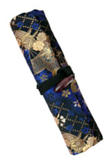 Midnight Sakura Taccia Kimono 8 Pen Roll (Large) Pen Carrying Cases