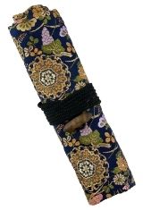 Taccia Kimono 8 Pen Roll (Large) Pen Carrying Cases in Mon-Crest Harvest