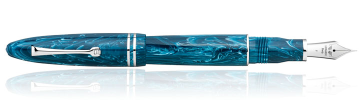 Leonardo Officina Italiana Furore Grande 2020 Fountain Pens in Blue Positano / Rhodium / SS Nib