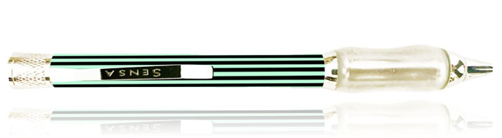Sensa Pinstripe Collection Ballpoint Pens in Emerald Green