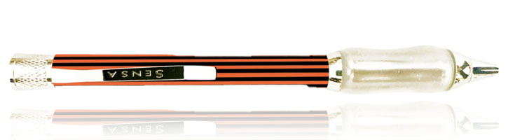 Sensa Pinstripe Collection Ballpoint Pens in Racing Red