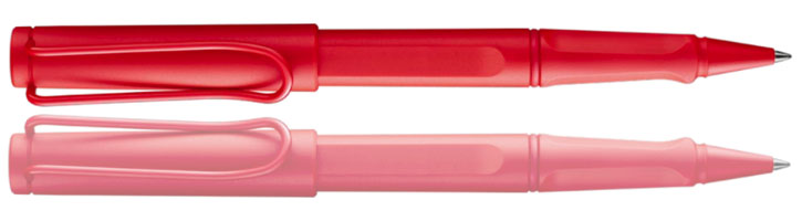 Strawberry Lamy Special Edition Safari Rollerball Pens