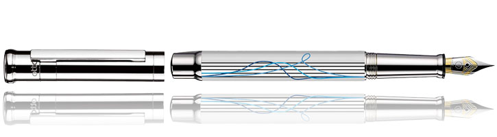 Scribble White / Platinum Otto Hutt Design 04 Fountain Pens