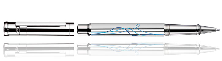 Scribble White / Platinum Otto Hutt Design 04 Rollerball Pens
