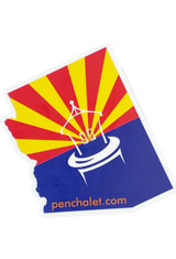 State of AZ 3x2.4inch Pen Chalet The Classics Sticker Swag