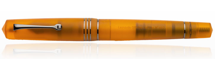 Leonardo Officina Italiana Pura Fountain Pens in Orange Flame / Ruthenium