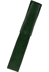 Green Otto Hutt Leather Single Pen Carrying Cases