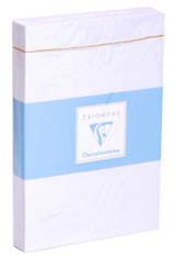 White Self-Seal Clairefontaine Triomphe Self-Seal, Lined White Envelopes (25pk) Memo & Notebooks