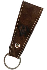 Dee Charles Designs Leather Loop Keychain Executive Gifts & Desk Accessories in Rawhide Gold