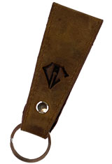 Dee Charles Designs Leather Loop Keychain Executive Gifts & Desk Accessories in Saddle Always
