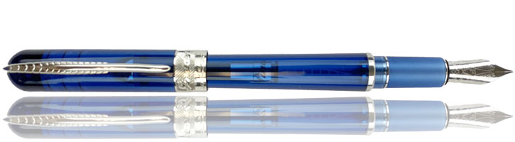 Pineider Avatar UR Demonstrator (rubber grip) Fountain Pens in Sky Blue