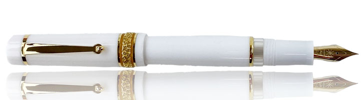 Dama (Solid White / Gold trim) Maiora Mytho Grand K Fountain Pens