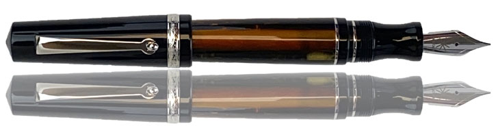 Unica (Black & Orange / Palladium) Maiora Aventus Fountain Pens