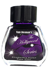 Elizabeth's Violet Eyes Van Dieman's Ink The Hollywood Series 30ml Fountain Pen Ink
