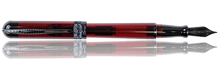 Pineider Avatar UR Black Edition Fountain Pens in Wine Red