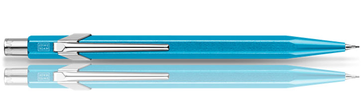 Caran d'Ache 849 Classic Mechanical Pencils in Turquoise Metal-X