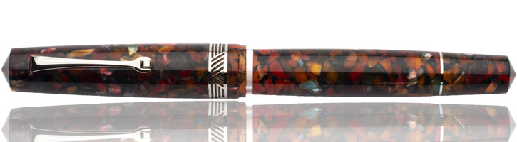 Leonardo Officina Italiana Momento Zero Magico Fountain Pens in Millefiori / Silver