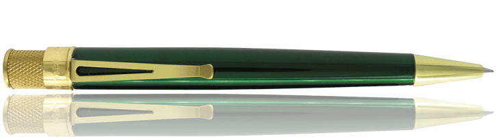 Green Retro 51 Tornado Classic Brass Rollerball Pens