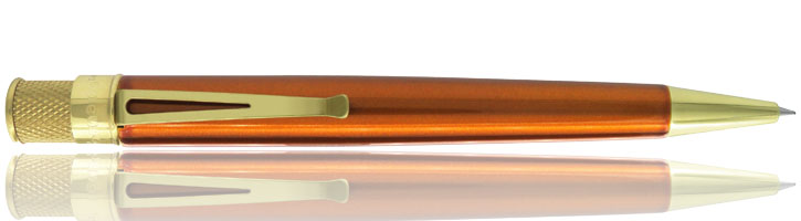 Orange Retro 51 Tornado Classic Brass Rollerball Pens