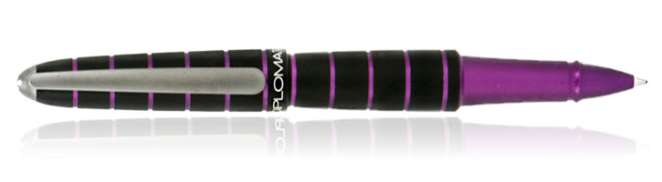 Black/Purple Diplomat Elox Rings Rollerball Pens