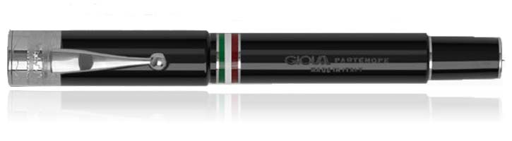 Gioia Pen Italia Partenope Fountain Pens in Black / Silver
