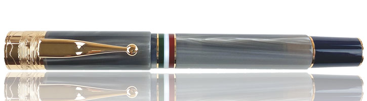 Gioia Pen Italia Partenope Fountain Pens in Madreperla Grey Pearl / Rose Gold