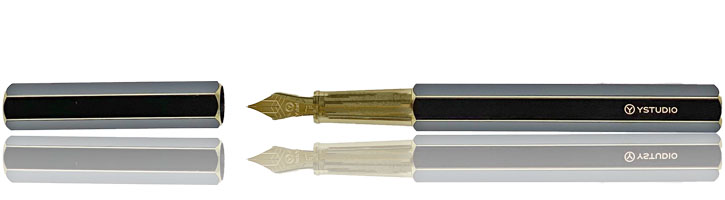 Black Brass Ystudio Classic Revolve Fountain Pens