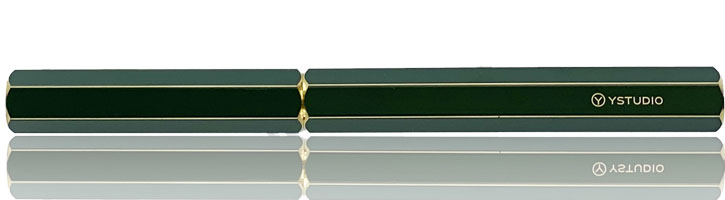 Green Brass Ystudio Classic Revolve Fountain Pens