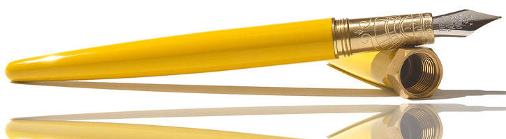 Sunset Yellow Ferris Wheel Press Brush Fountain Pens