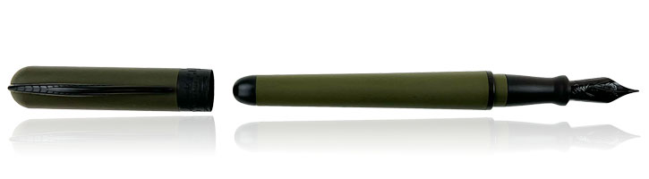 Military Green Pineider Avatar UR Matte Black Fountain Pens