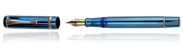 PVD Blue Conklin Duragraph Metal Fountain Pens