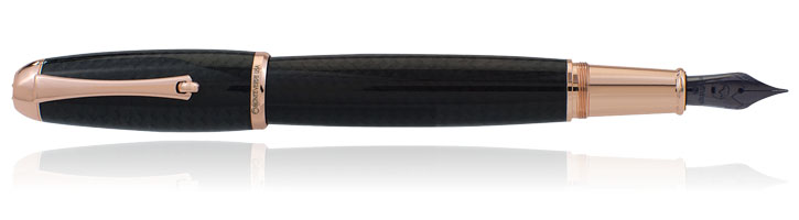 Carbon Fiber / Rose Gold Monteverde SUPERMEGA™ Carbon Fiber Fountain Pens