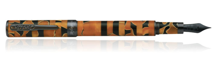 Orange/Black Conklin Stylograph Mosaic Fountain Pens