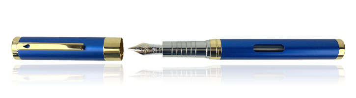 Blue/Gold 14kt gold nib Diplomat Nexus Fountain Pens
