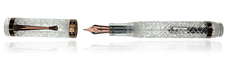 Magna Carta Sapphire Grand Fountain Pens in Demonstrator