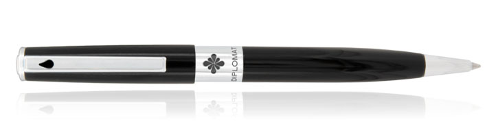 Black Lacquer Diplomat CLR Black Lacquer Ballpoint Pens