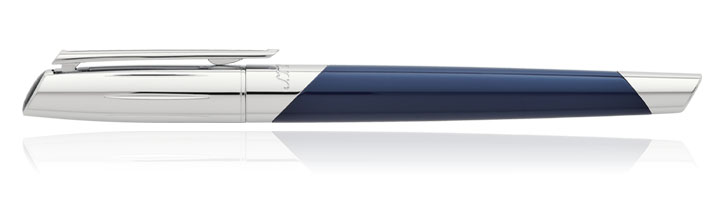 Navy Blue/Silver S.T. Dupont Defi Millennium Rollerball Pens