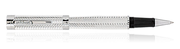 Silver Conklin Herringbone Signature Rollerball Pens