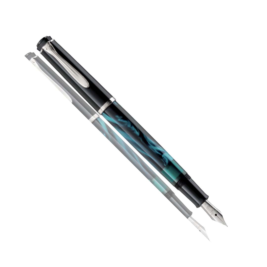 Pelikan 205 Petrol Marbled Fountain Pens