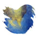 Van Dieman's Ink Wilderness(4ml) Fountain Pen Ink color swatch in Azure Kingfisher - Shimming Ink